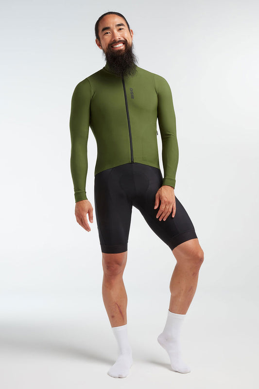 Men's Elements LS Thermal Jersey - Forest Green