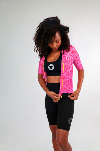 Black Sheep WMN x Ellen Porteus Integrated Jersey - Pink Birds